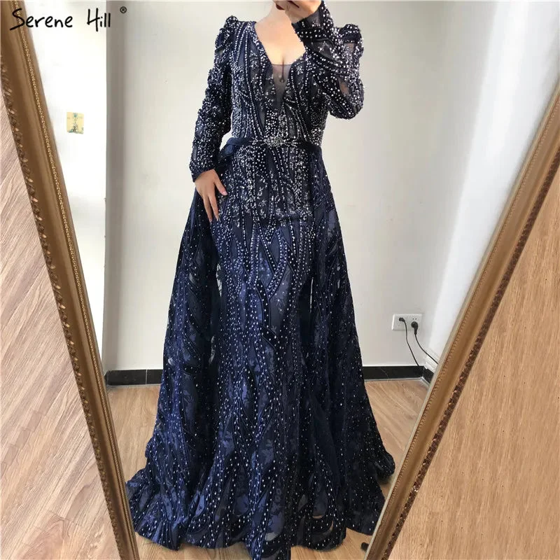 Deal of the Week Serene Hill Dubai Blue Mermaid Deep-V Crystal Sexy Long Sleeves Luxury Party Dresses Formal Women Evening 2024 Plus Size LA70223 Deal of the Week Serene Hill Dubai Blue Mermaid Deep-V Crystal Sexy Long Sleeves Luxury Party Dresses Formal Women Evening 2024 Plus Size LA70223