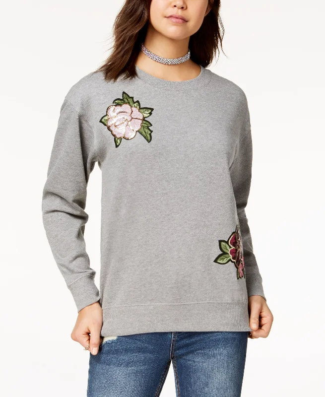 Price Break Juniors' Sequin Applique Sweatshirt