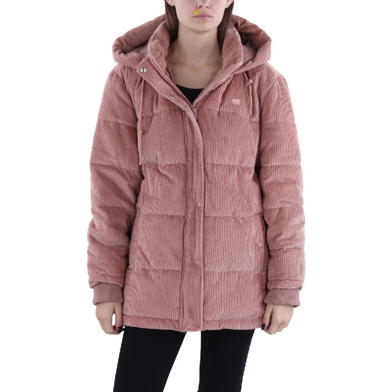 Now or Never Levi Strauss & Co. Womens Corduroy Hooded Puffer Jacket