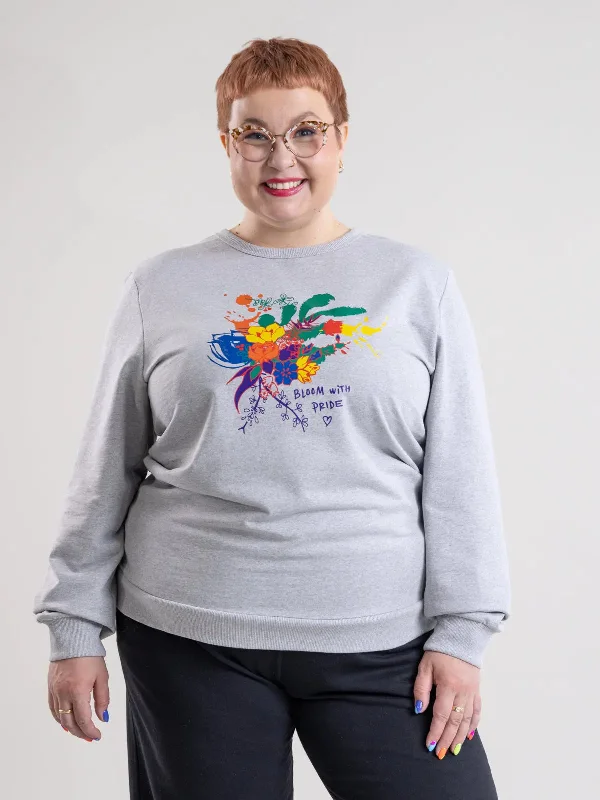 Deal Frenzy Bloom With Pride Sweater Grey