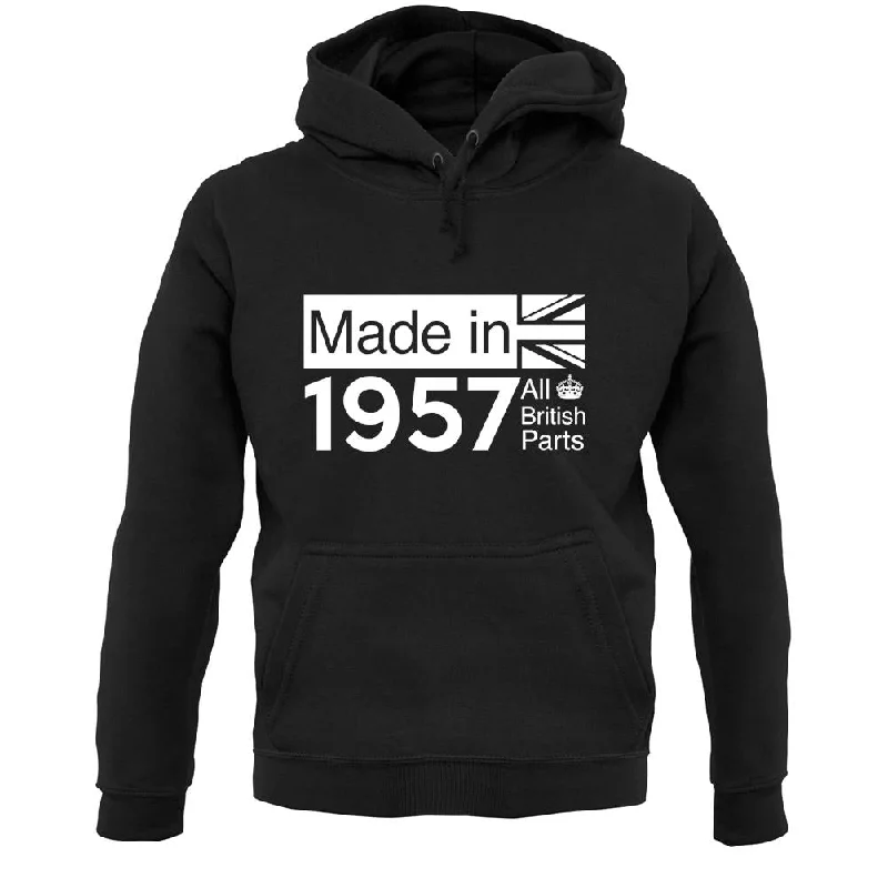 Special Price Made In 1957 All British Parts Crown Unisex Hoodie