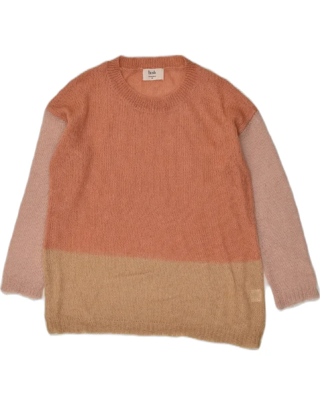 Exclusive Access HUSH Womens Loose Fit Crew Neck Jumper Sweater UK 14 Medium Beige
