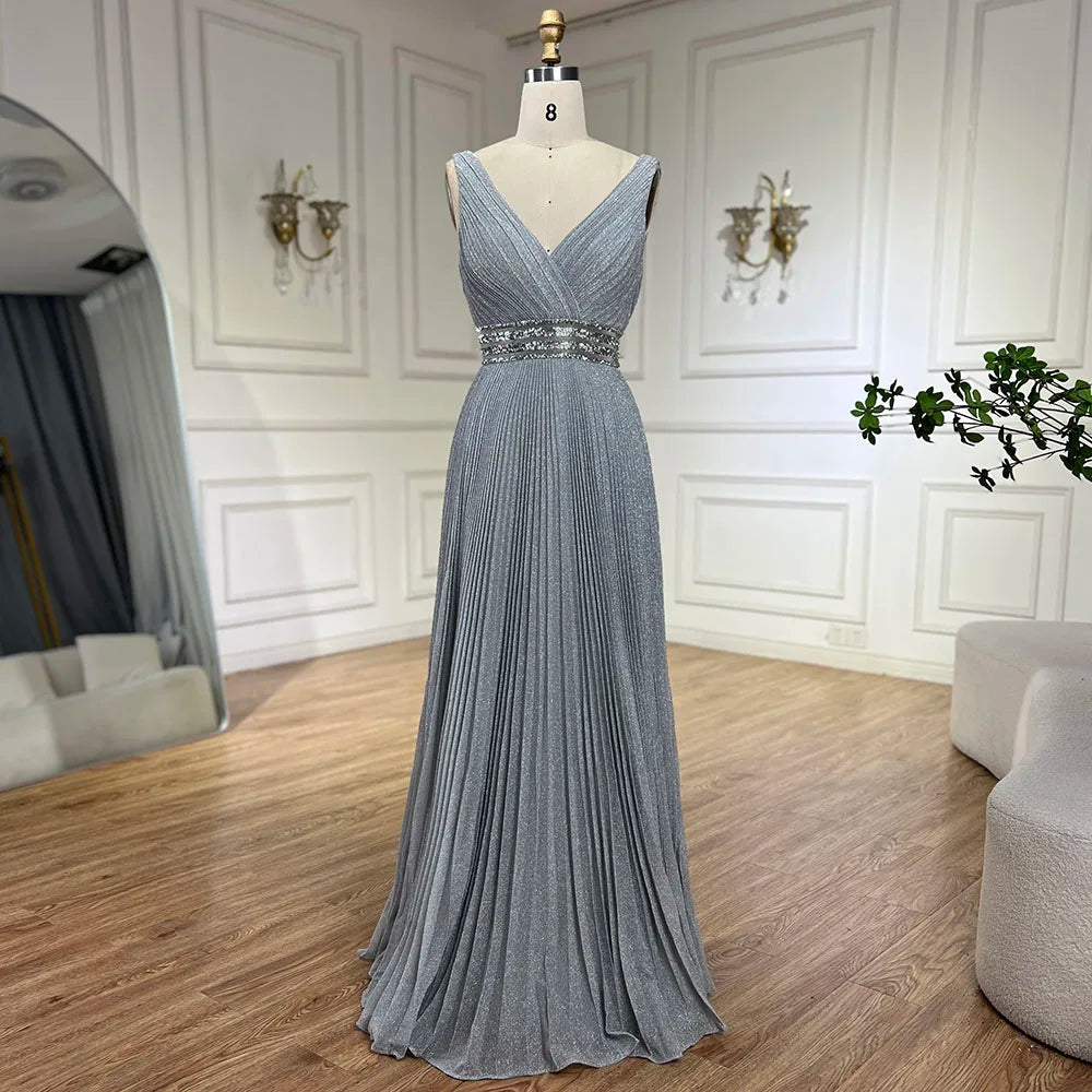 Exclusive Online Offer Serene Hill 2024 Arabic Gray Mermaid Spaghetti Strap Luxury Evening Gown with for Women's Wedding Party LA72628 Exclusive Online Offer Serene Hill 2024 Arabic Gray Mermaid Spaghetti Strap Luxury Evening Gown with for Women's Wedding Party LA72628
