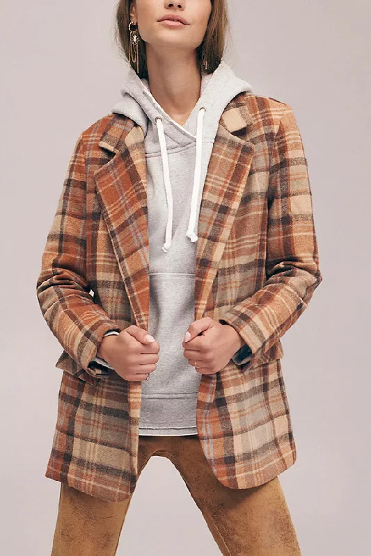 Low Prices Free People Mari Plaid Blazer