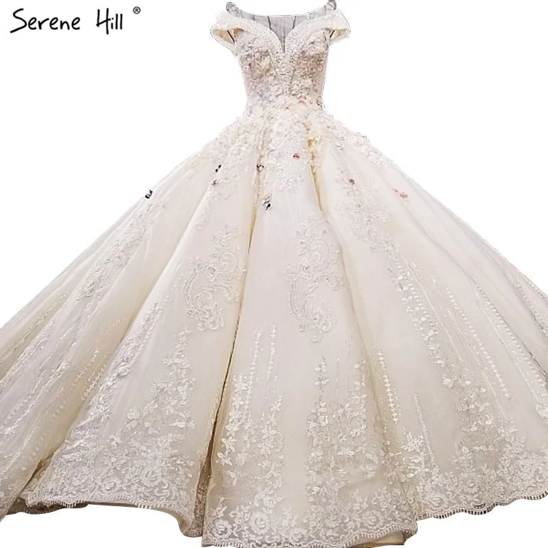 Extra Savings Luxury Sleeveless Colored Flowers Vintage Wedding Dresses Custom Fashion Bridal Gown