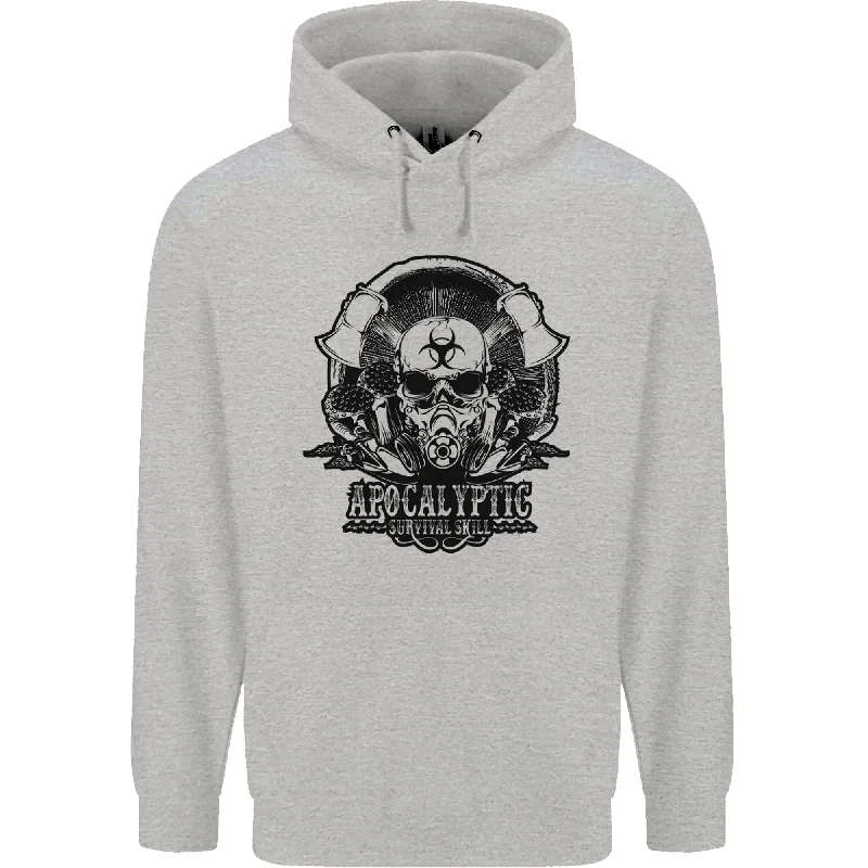 Overstock Sale Apocalyptic Survival Skull Gamer Gaming Mens 80% Cotton Hoodie