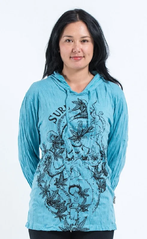 Deal Alert Sure Design Unisex Octopus Weed Hoodie Turquoise