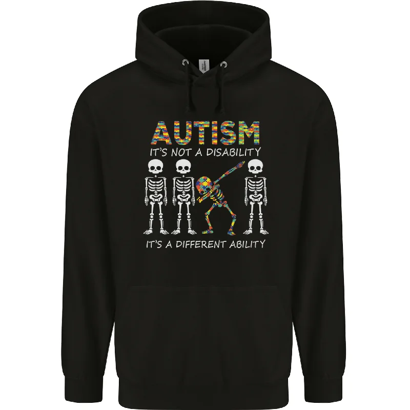Limited Edition Autism A Different Ability Autistic ASD Mens 80% Cotton Hoodie