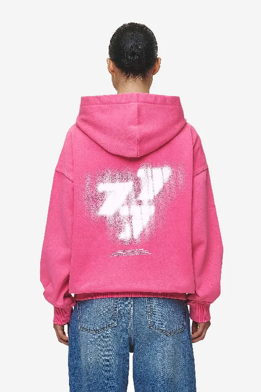 Overstock Suta Oversized Hoodie Vintage Digital Pink