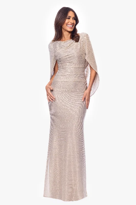 Special Price "Celine" Boat Neck Crinkle Gown