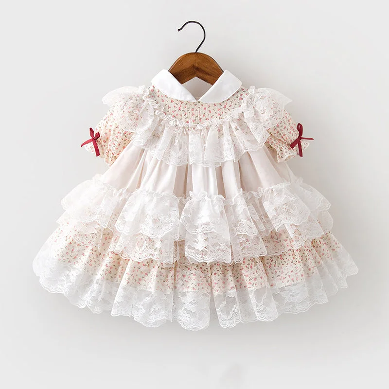 Super Sale Baby Girl Princess Dresses Toddler Vintage Royal Puffy Elegant Ball Gowns Birthday Dresses