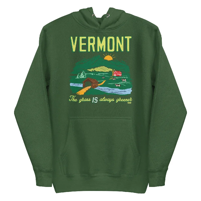 Mega Deal Vermont The Grass IS Always Greener Classic Fleece Pullover Hoodie