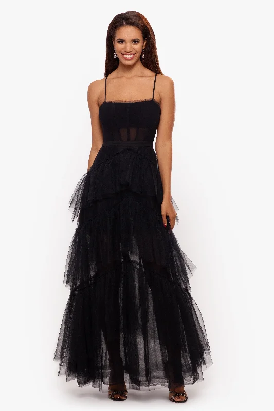 Mega Sale "Jasmine" Spaghetti Strap Mesh Corset Gown