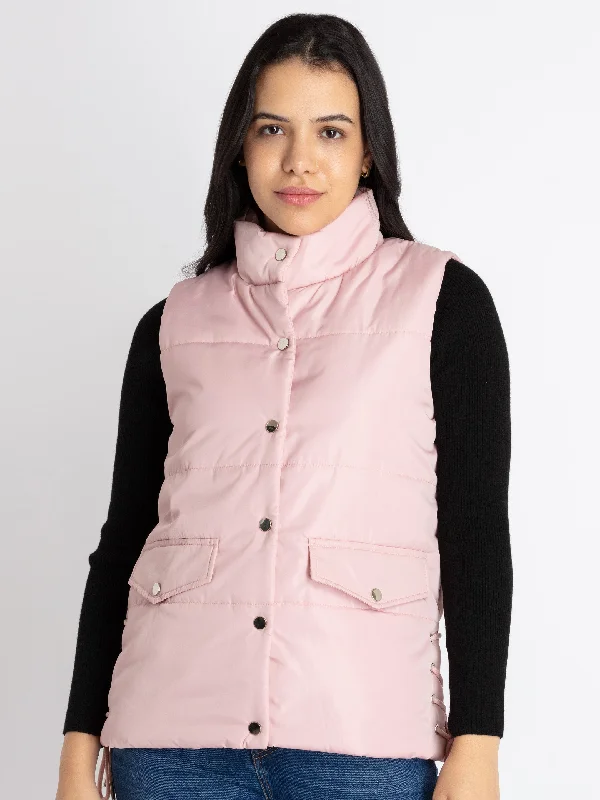 Buy More, Save More Womens Quilted High Neck Sleeveless Jacket