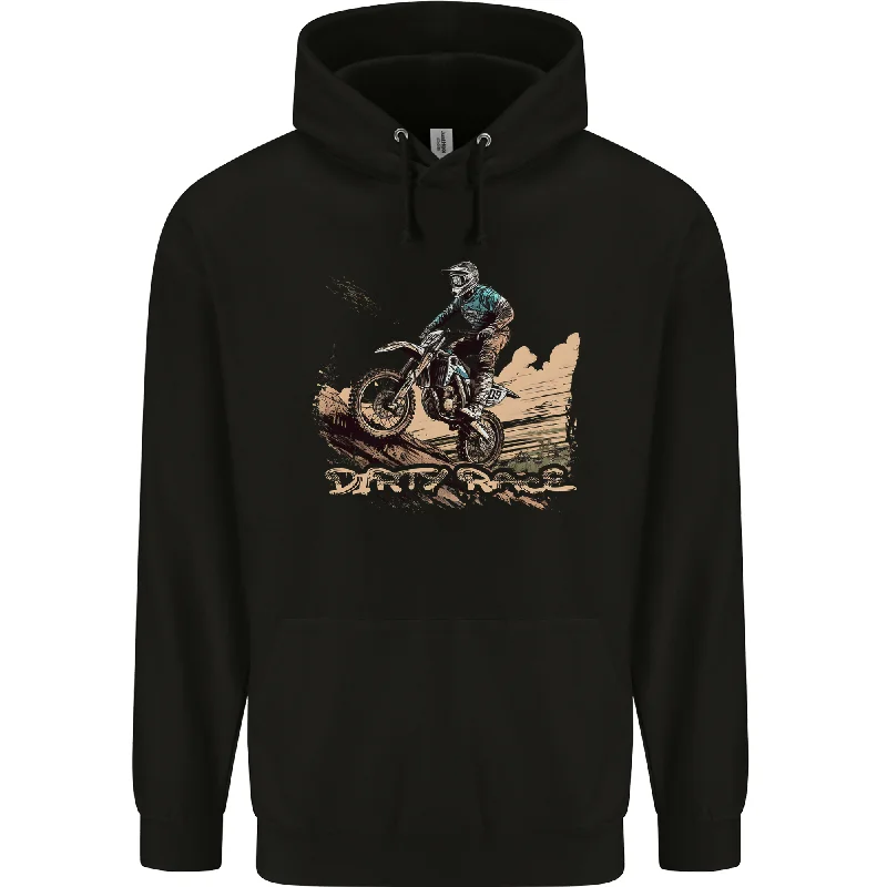 YEAR-End Sale Dirty Race Motocross MotoX Dirt Bike Mens 80% Cotton Hoodie