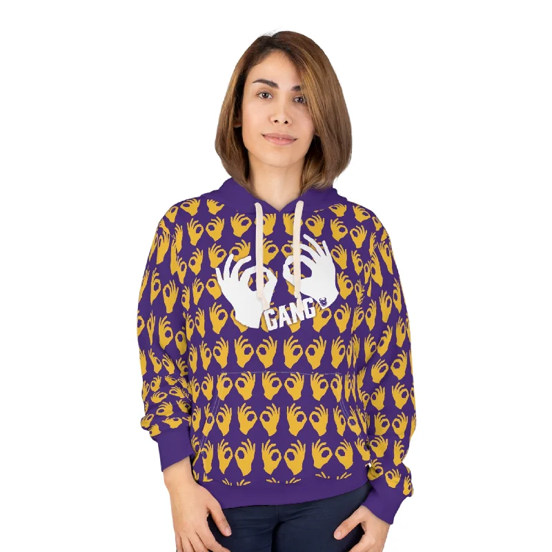 Special Savings Unisex Pullover Hoodie - Purple/Gold Griddy - Griddy Gang