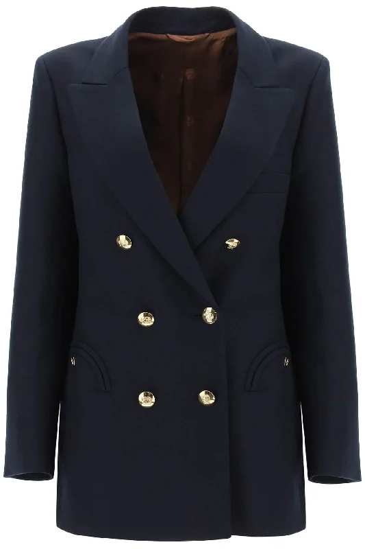 Flash Sale Everynight Alcanara Double-breasted Blazer  - Blue