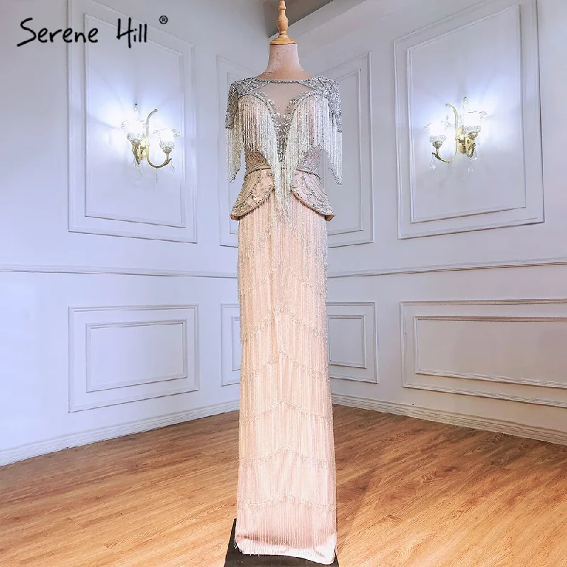 Huge Savings Serene Hill Silver Nude Cap Sleeves Evening Dresses Gowns 2024 Mermaid Beaded Luxury Elegant For Woman Party LA71296 Huge Savings Serene Hill Silver Nude Cap Sleeves Evening Dresses Gowns 2024 Mermaid Beaded Luxury Elegant For Woman Party LA71296