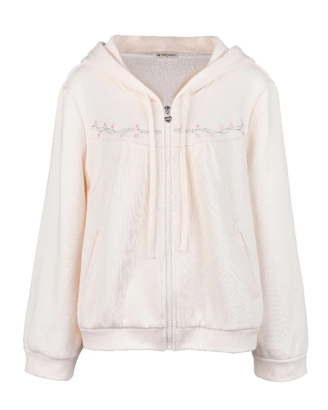 Clearance Sale Stars Vine Embroidery Zip-up Hoodie