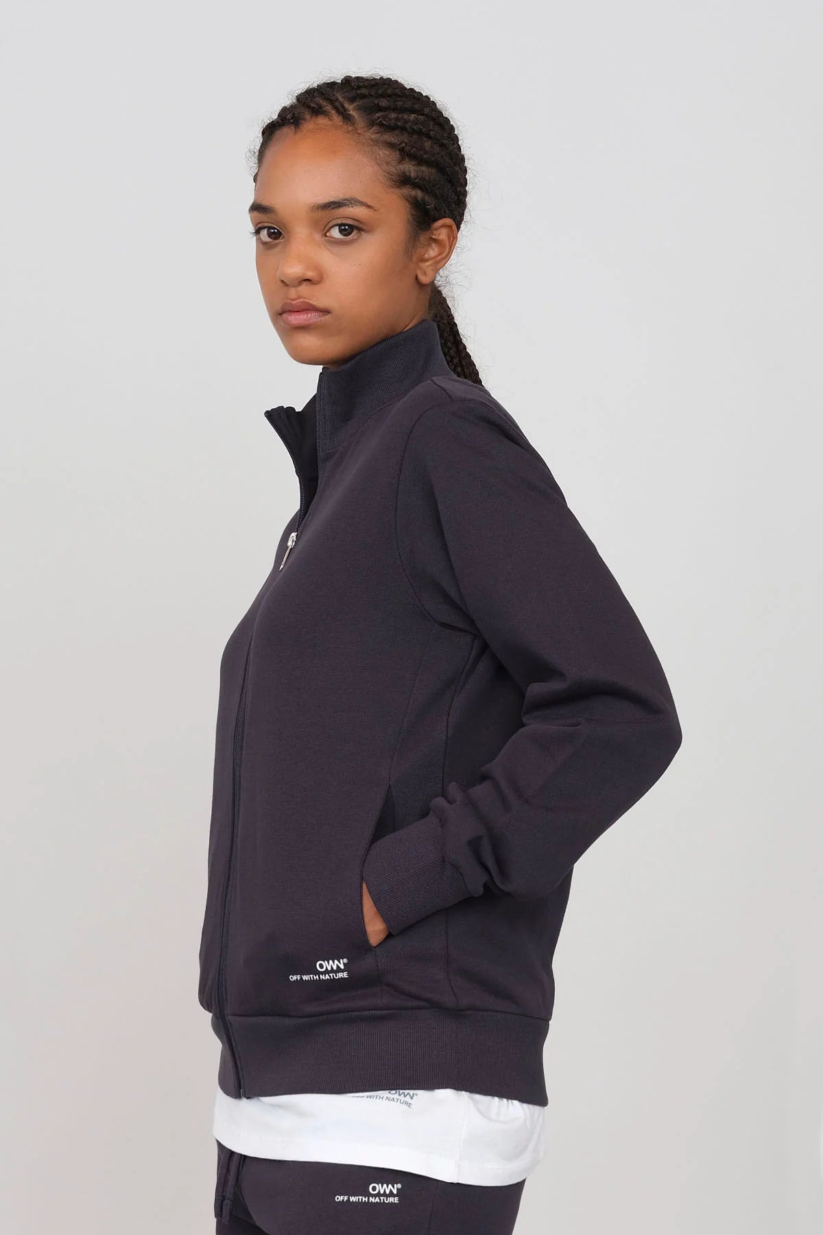 Weekend Flash Sale Women's Sweatshirt With A Zipper Blue