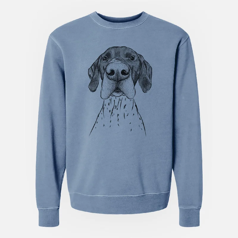 New Arrival Bare Booze the German Shorthaired Pointer - Unisex Pigment Dyed Crew Sweatshirt