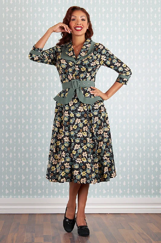 YEAR-End Sale Ashira-Lou Black Floral Dress by Miss Candyfloss