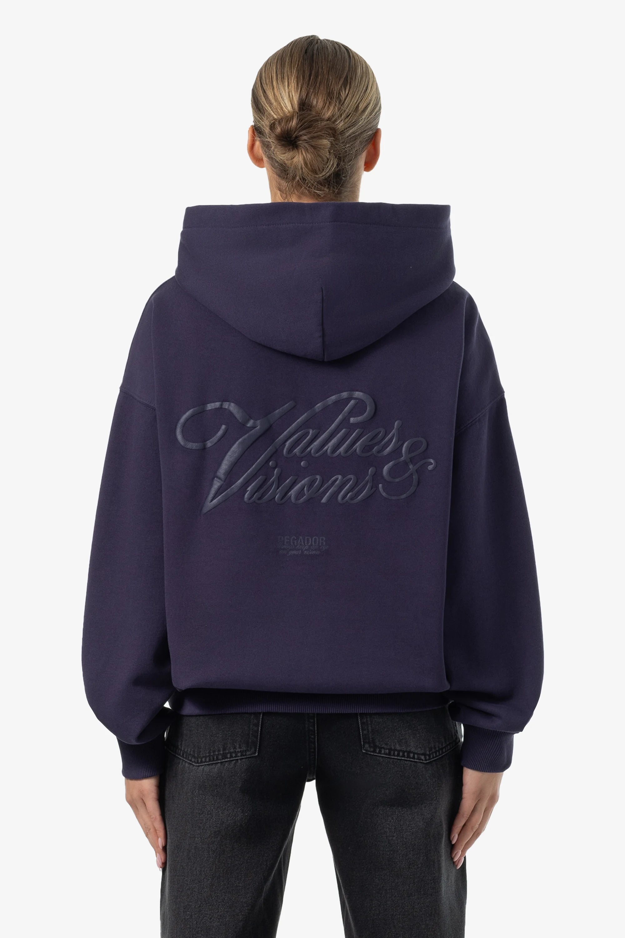 Act Now Akira Oversized Hoodie Washed Indigo Blue