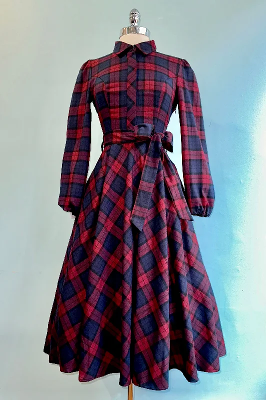 Exclusive Online Offer Kim Tartan Swing Dress by Hearts & Roses London