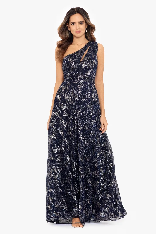 While Supplies Last "Lisa" Long One Shoulder Cut Out Dress
