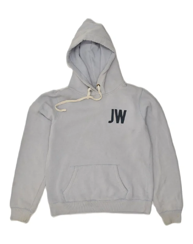 Online Specials JACK WILLS Womens Graphic Hoodie Jumper UK 14 Large Blue Cotton
