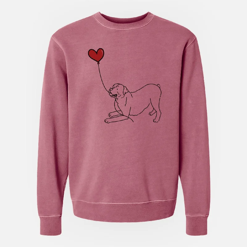 Final Clearance Rottweiler Heart String - Unisex Pigment Dyed Crew Sweatshirt