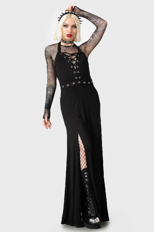 Discount Mania Tristania Maxi Halter Dress - Resurrect
