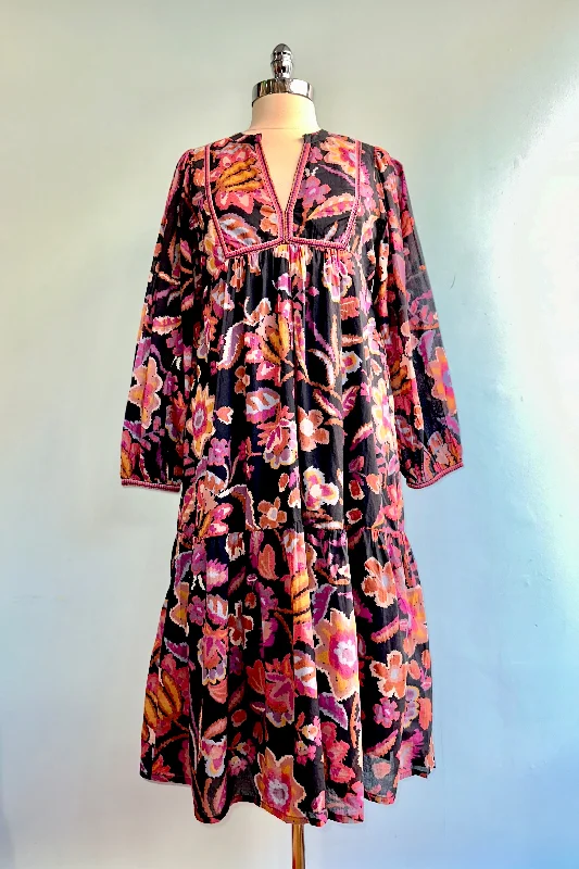 Today Only Navy Floral Midi Dress by Molly Bracken