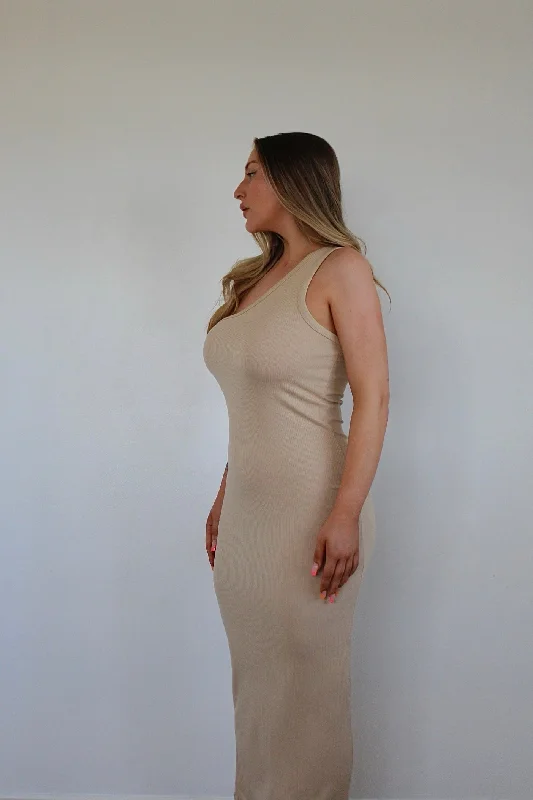 Now or Never VERO MODA ONE SHOULDER 7/8 DRESS IN CREAM