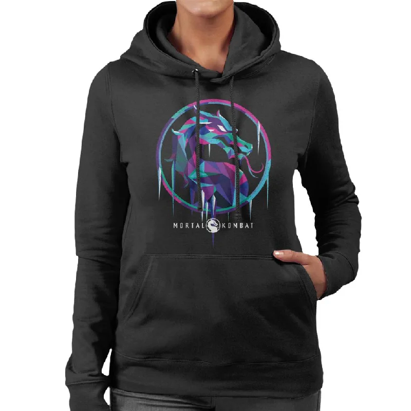 Bargain Bin Mortal Kombat Sub Zero Ice Art Logo Women's Hooded Sweatshirt