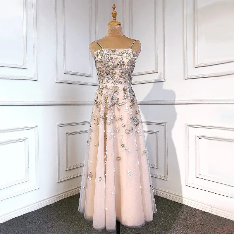 Loyalty Reward Serene Hill Sexy Spaghetti Straps Beaded Luxury Nude A Line Evening Dresses Arabic Off Shoulder Gown For Party LA71733 Loyalty Reward Serene Hill Sexy Spaghetti Straps Beaded Luxury Nude A Line Evening Dresses Arabic Off Shoulder Gown For Party LA71733