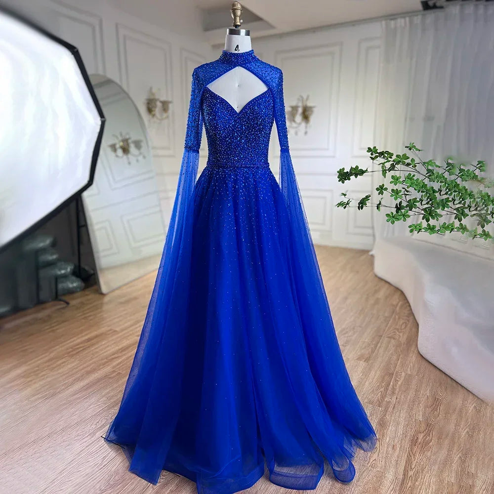Today’s Deal Serene Hill Arabic Blue Cape Sleeves A Line Beaded Luxury Dubai Evening Dresses Wedding Party Gowns For Women 2024 LA72191 Today’s Deal Serene Hill Arabic Blue Cape Sleeves A Line Beaded Luxury Dubai Evening Dresses Wedding Party Gowns For Women 2024 LA72191