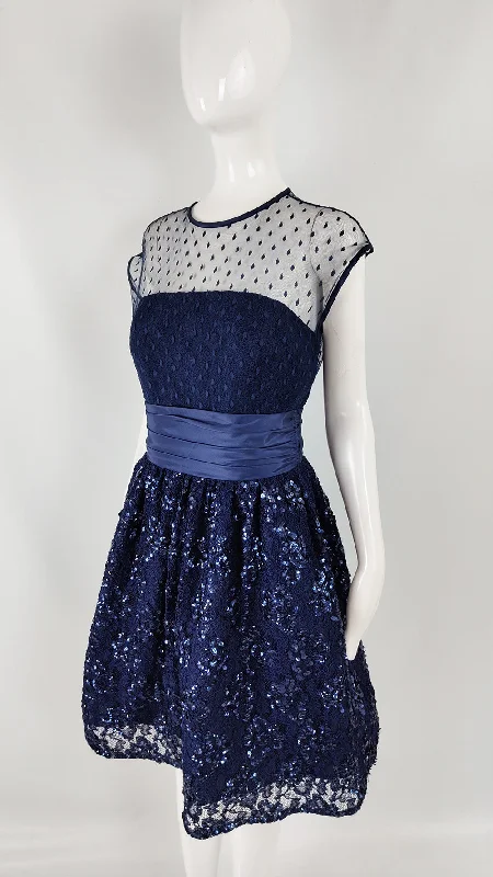Epic Deals Morton Myles Vintage Blue Tulle Evening Dress, 1980s