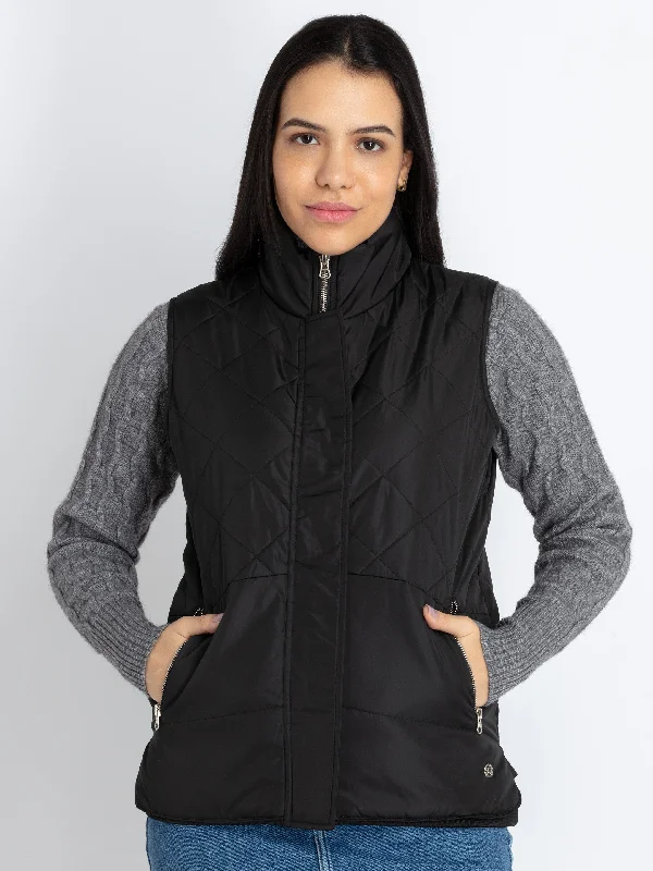 YEAR-End Clearance Womens Quilted High Neck Sleeveless Jacket