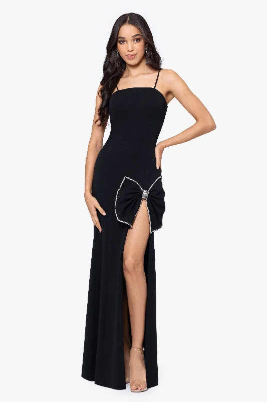 Price Drop "Stacy" Long Bow and Rhinestone Dress