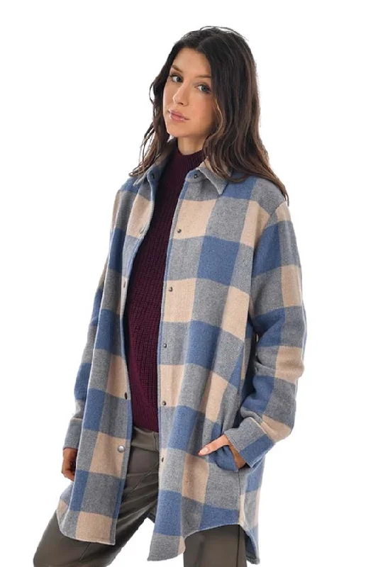 Price Cut RD Style Sadie Snap Button Plaid Shacket