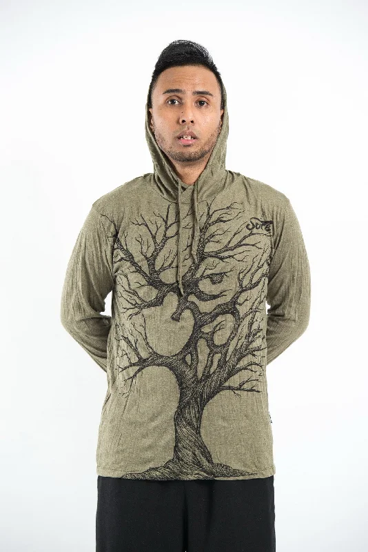YEAR-End Clearance Sure Design Unisex Om Tree Hoodie Green