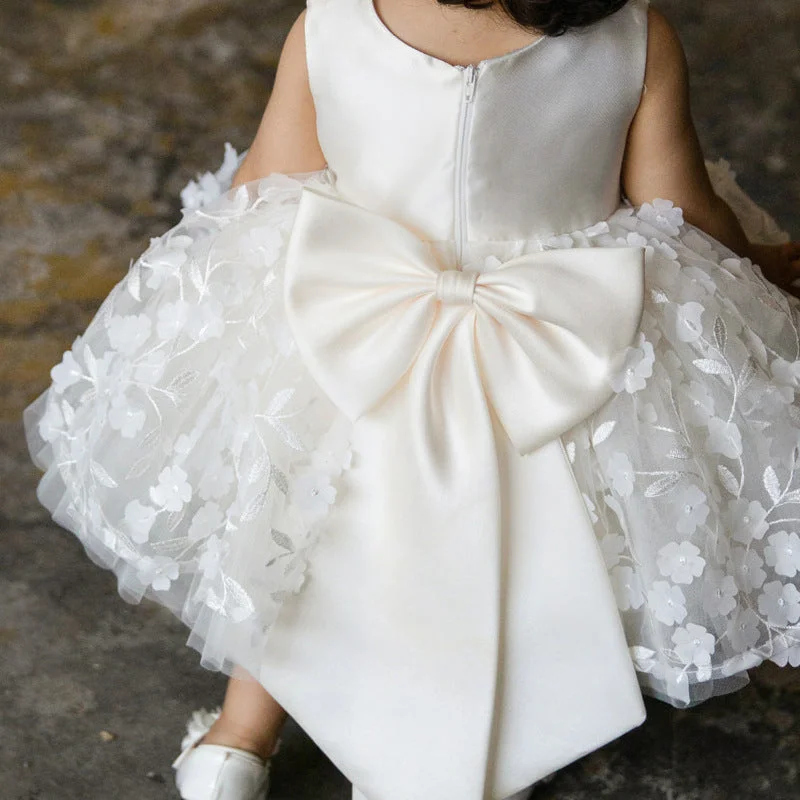 Super Sale Flower Girl Dresses Baby Girl Summer White Puffy bow Birthday Party Dress Toddler Christening Dresses Super Sale Flower Girl Dresses Baby Girl Summer White Puffy bow Birthday Party Dress Toddler Christening Dresses