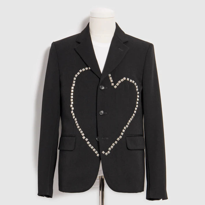 Incredible Offers BLACK Comme des Garçons Studded Heart Jacket (Black)