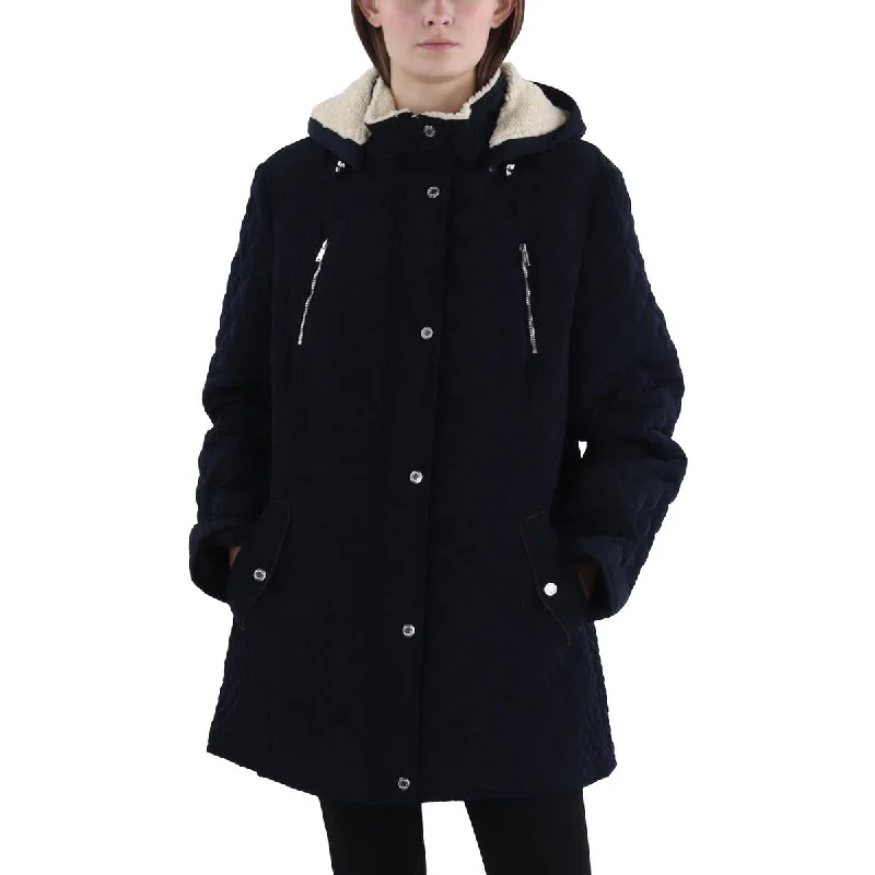 YEAR-End Clearance Laundry by Shelli Segal Womens Quilted Hooded Quilted Coat