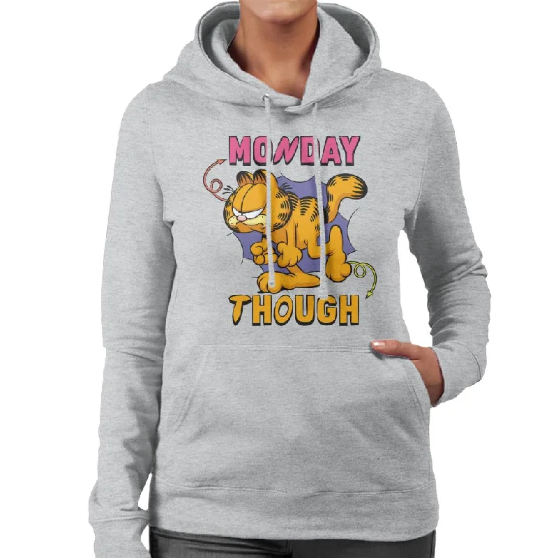 Best Bargains Garfield Monday Though Women's Hooded Sweatshirt