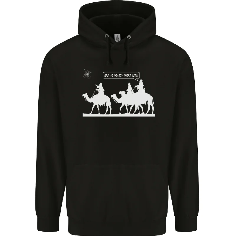 Major Savings Are We Nearly there Yet? Funny Christmas Mens 80% Cotton Hoodie