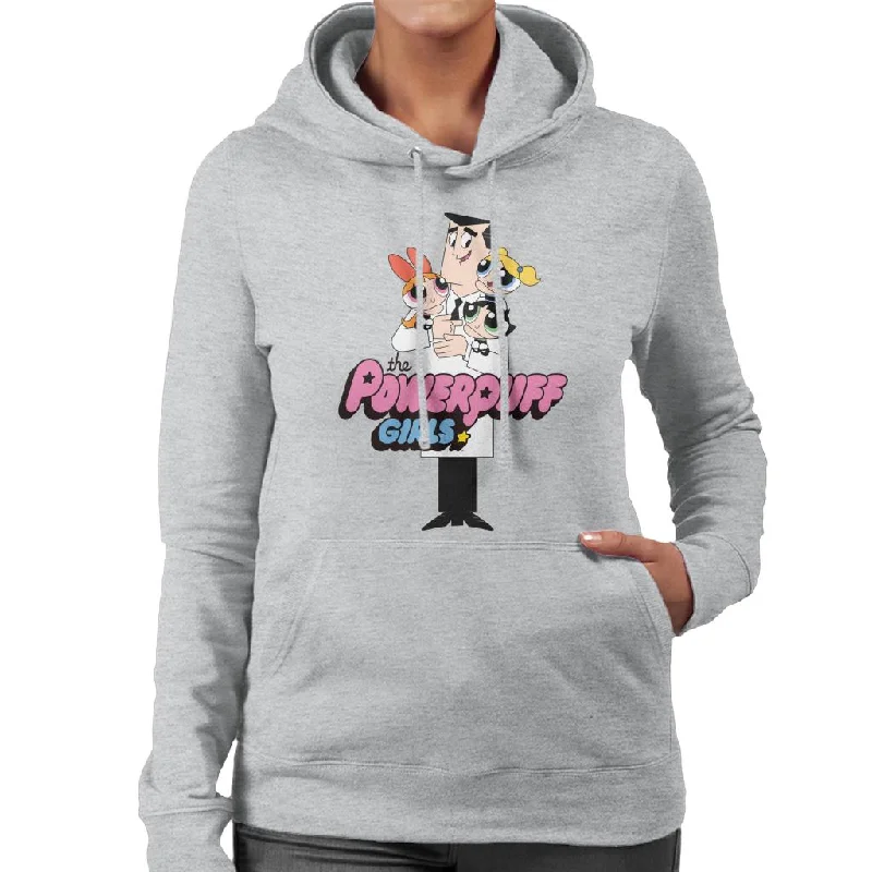 Special Buy Powerpuff Girls With Professor Utonium Women's Hooded Sweatshirt