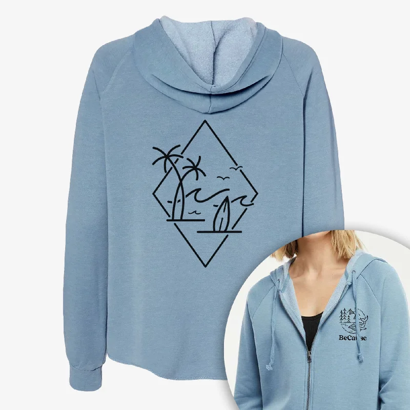Exclusive Access Summer Surf Diamond - Women's Cali Wave Zip-Up Sweatshirt