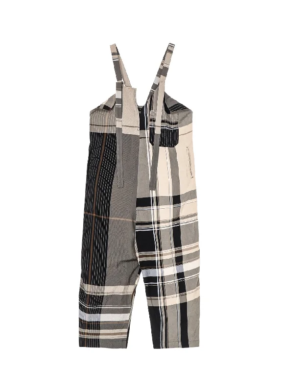 Deal Frenzy RAYON WRINKLED PLAID SALOPETTE